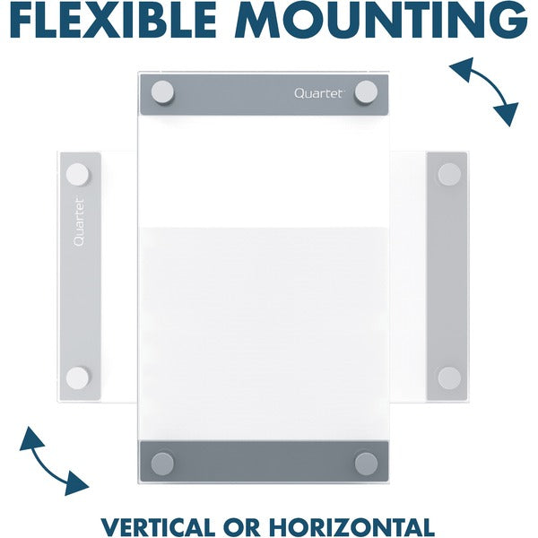 Quartet Infinity Magnetic Board - 11" (279.40 mm) Board Height x 17" (431.80 mm) Board Width - Tempered Glass Surface - Easy to Clean, Long Lasting, Magnetic, Dry Erase Surface - 1 Each