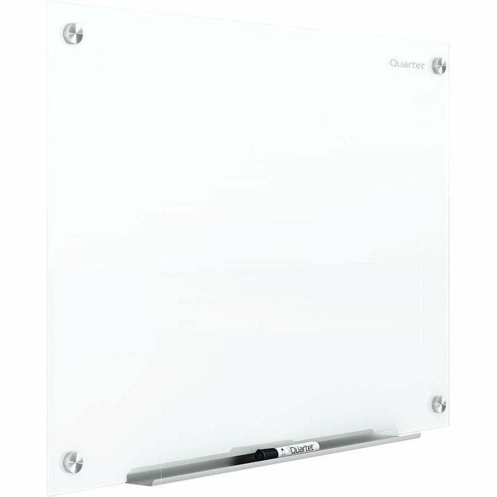 Quartet Infinity Magnetic Glass Dry-Erase Board, White, 48" x 36" - 48" (121.92 cm) Width x 36" (91.44 cm) Height - White Tempered Glass Surface - Rectangle - Horizontal/Vertical - Magnetic - Scratch Resistant, Accessory Tray, Durable, Dent Resistant, Non