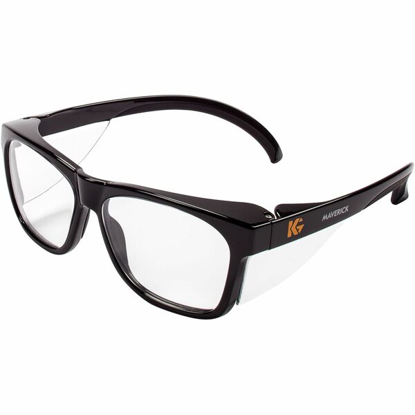 Kleenguard V30 Maverick Eye Protection - Recommended for: Outdoor - Universal - Fog, Flying Particle, UVA, UVB, UVC Protection - Black, Clear - Anti-scratch, Anti-fog, Comfortable, Lightweight - 1 Each