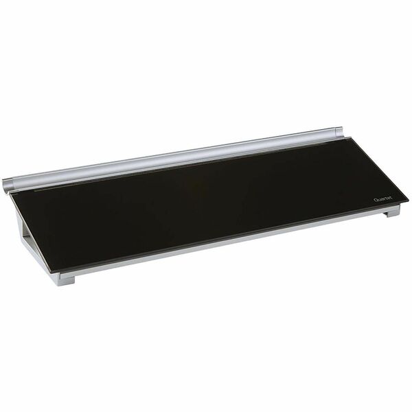 Quartet Glass Dry-Erase Desktop Computer Pad - 6" (15.24 cm) Width x 18" (45.72 cm) Height - Black Glass Surface - Rectangle - Horizontal - Desktop - 1 Each