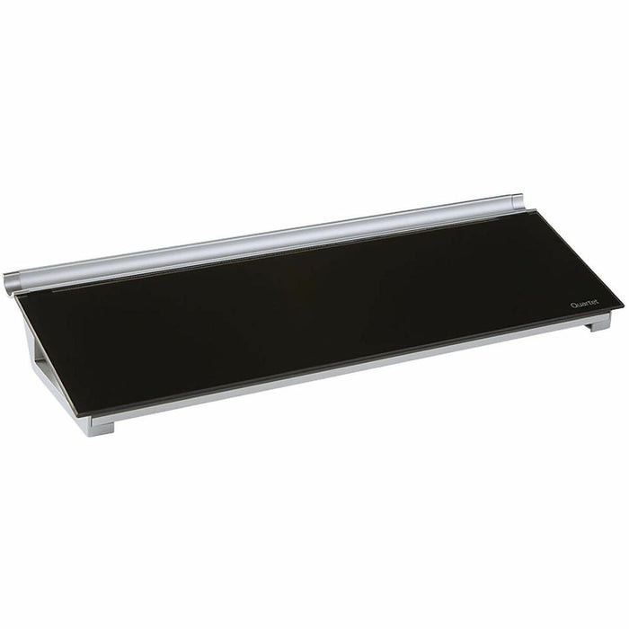Quartet Glass Dry-Erase Desktop Computer Pad - 6" (15.24 cm) Width x 18" (45.72 cm) Height - Black Glass Surface - Rectangle - Horizontal - Desktop - 1 Each