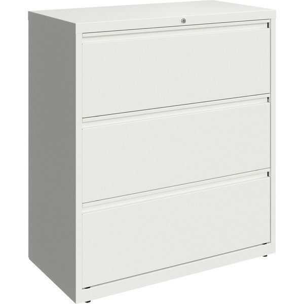 Lorell Fortress Series Lateral File - 36" (914.40 mm) Width x 18.6" (472.95 mm) Depth x 40.3" (1022.35 mm) Height - 3 x Drawer(s) for File - Letter, Legal, A4 - Lateral - Hanging Rail, Magnetic Label Holder, Locking Drawer, Locking Bar, Ball Bearing Slide