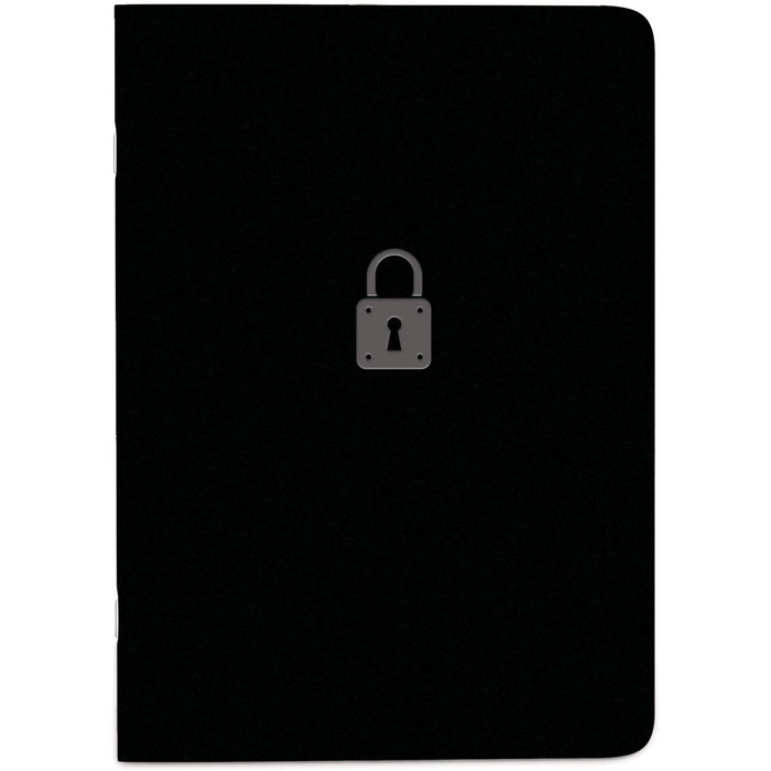 Rediform Password Notebook - 64 Pages - Sewn - 0.40" (10.16 mm) Height x 3 1/2" (8.89 cm) Width x 5" (12.70 cm) Length - Black Cover - Compact, Flexible Cover, Bilingual Format, Note Section - Yes - 1 Each