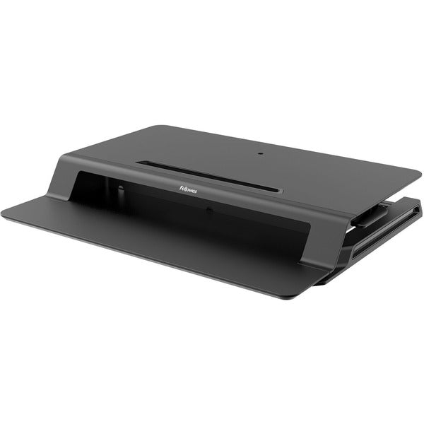 Fellowes Lotus LT Sit-Stand Workstation - 4.38" (111.25 mm) Height x 31.50" (800.10 mm) Width x 24" (609.60 mm) Depth - Desktop - Black