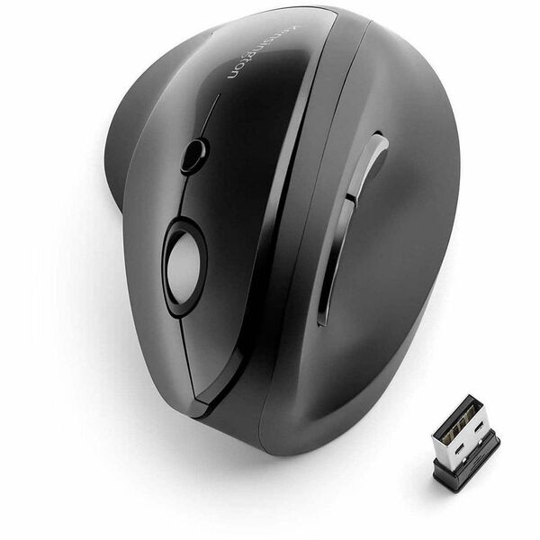 Kensington Pro Fit Mouse - Laser - Wireless - 65.62 ft (20000 mm) - Radio Frequency - 2.40 GHz - Black - USB - 1600 dpi - Scroll Wheel - 6 Button(s) - Medium/Large Hand/Palm Size - Right-handed - 1 x AA Battery Supported