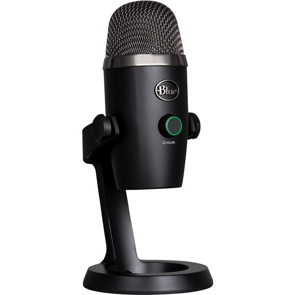 Logitech Yeti Nano Wired Condenser Microphone for Podcasting, Conferencing - Black - 20 Hz to 20 kHz - Cardioid, Omni-directional - Desktop, Stand Mountable - USB