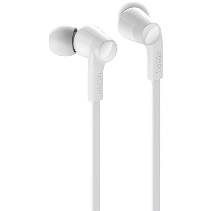 Belkin SoundForm Wired Earbuds with USB-C Connector - Stereo - USB Type C - Wired - Earbud - Binaural - In-ear - 4 ft (1.22 m) Cable - White