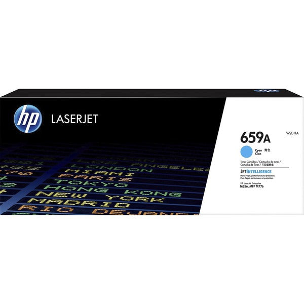 HP 659A (W2011A) Original High Yield Laser Toner Cartridge - Cyan - 1 Each - 13000 Pages