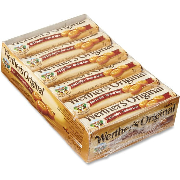Werther's Original Hard Candy Packs - Caramel - 1.76 oz (50 g) - 12 / Box