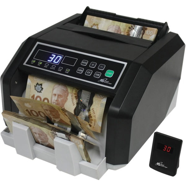 Royal Sovereign Commercial Bill Counter - RBC-ES210-CA - 200 Bill Capacity - Counts @ 1400 bills/min - Black