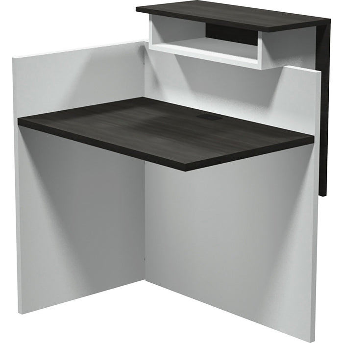 Heartwood INV-2436 Innovations Return - 43.5" (1104.90 mm) Height x 35.5" (901.70 mm) Width x 33.5" (850.90 mm) Depth, 1" (25.40 mm) Thickness Top - Band Edge - Material: Particleboard - Finish: Gray Dusk, White - 1 Each