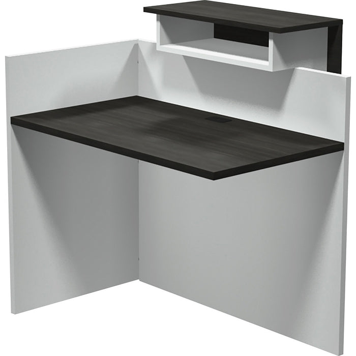 Heartwood INV-2442 Innovations Return - 43.5" (1104.90 mm) Height x 41.5" (1054.10 mm) Width x 33.5" (850.90 mm) Depth, 1" (25.40 mm) Thickness Top - Band Edge - Material: Particleboard - Finish: Gray Dusk, White - 1 Each
