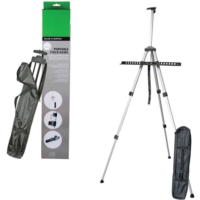 Dixon Daler-Rowney Portable Field Easel - Silver, Black Stand - Lightweight, Portable - 1.0 Each