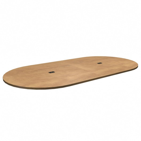 Heartwood Sugar Maple Laminate Racetrack Tabletop - 94.5" (2400.30 mm) Width x 47.3" (1200.15 mm) Depth x 1" (25.40 mm) Thickness - Material: Thermofused Laminate (TFL), Wood Grain Laminate, Particleboard - Finish: Sugar Maple - 1 Each