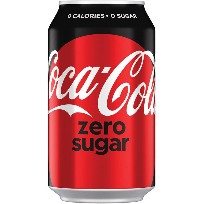 Coke Zero Sugar Soft Drink - Ready-to-Drink Diet - 355 mL - OriginalCan - 24 / Box