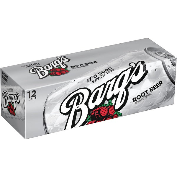 Barq's Root Beer Carbonated Beverage - Ready-to-Drink - 355 mL - 12 / Box / Can