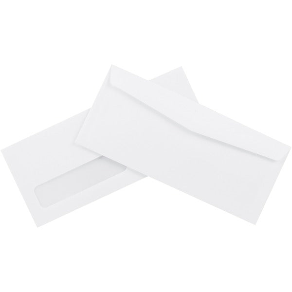 Supremex Commercial Envelope #10, White, 500/Box - Commercial - #10 - 9 1/2" Width x 4 1/8" Length - 24 lb - Gummed Flap - 500 / Box - White Wove