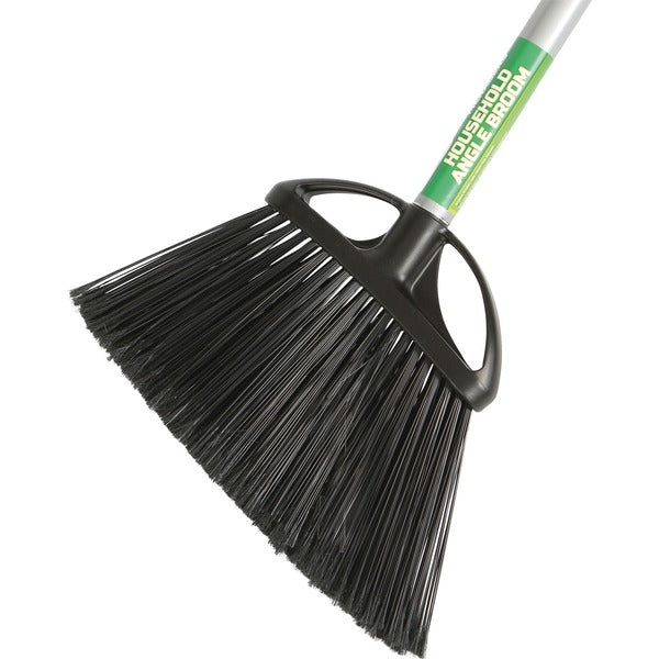 Globe 10" Angle Broom W/ 48" Metal Handle - 48" (1219.20 mm) Handle Length - 52" (1320.80 mm) Overall Length - Metal Handle - 1 Each
