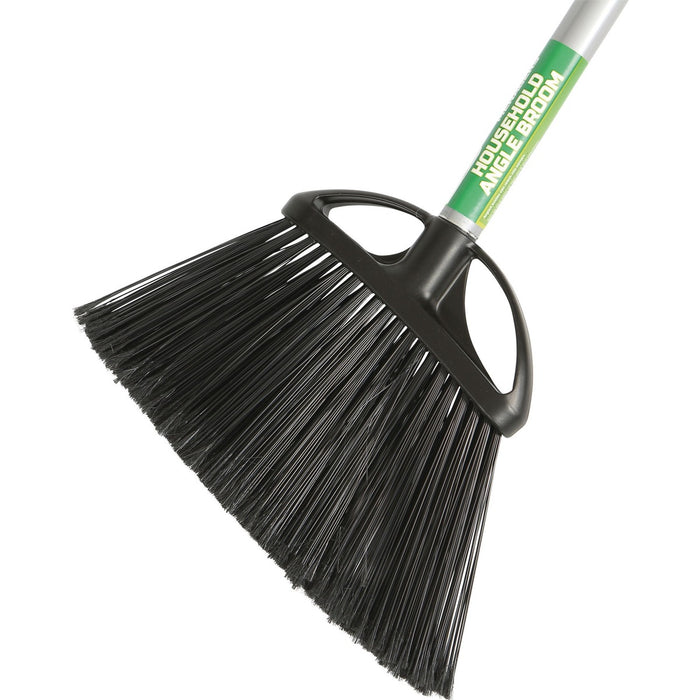 Globe 10" Angle Broom W/ 48" Metal Handle - 48" (1219.20 mm) Handle Length - 52" (1320.80 mm) Overall Length - Metal Handle - Multi - 1 Each
