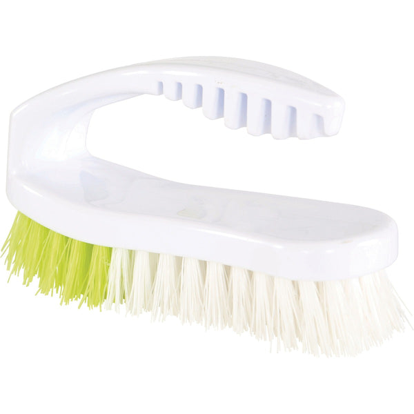 Globe 6" Synthetic Iron-Handle Scrub Brush - Polypropylene Bristle - 6" (152.40 mm) Overall Length - Plastic Handle - 1 Each