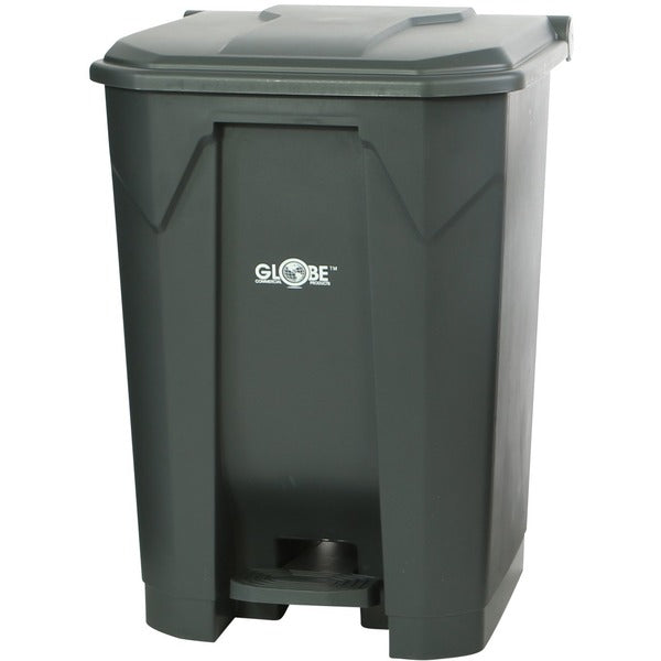 Globe 12 Gallon Step-On - Step-on Opening - 45.42 L Capacity - Heavy Duty, Foot Pedal - 23" (584.20 mm) Height x 15" (381 mm) Width - Plastic - Multi - 1 Each