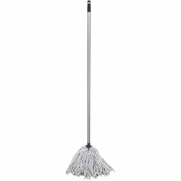 Globe Synthetic Yacht Mop - 12 Oz / 54"L Handle / White - Synthetic Yarn Head - 54" (1371.60 mm) Length Metal Handle - Long Lasting, Absorbent - White - 1 Each