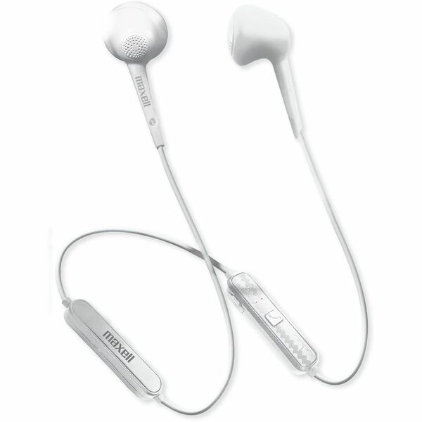 Maxell Jelleez Wireless Earbuds with Mic - Wireless - Bluetooth - On-ear, Earbud - In-ear - White