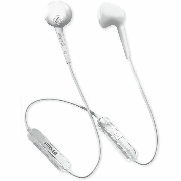 Maxell Jelleez Wireless Earbuds with Mic - Wireless - Bluetooth - On-ear, Earbud - In-ear - White