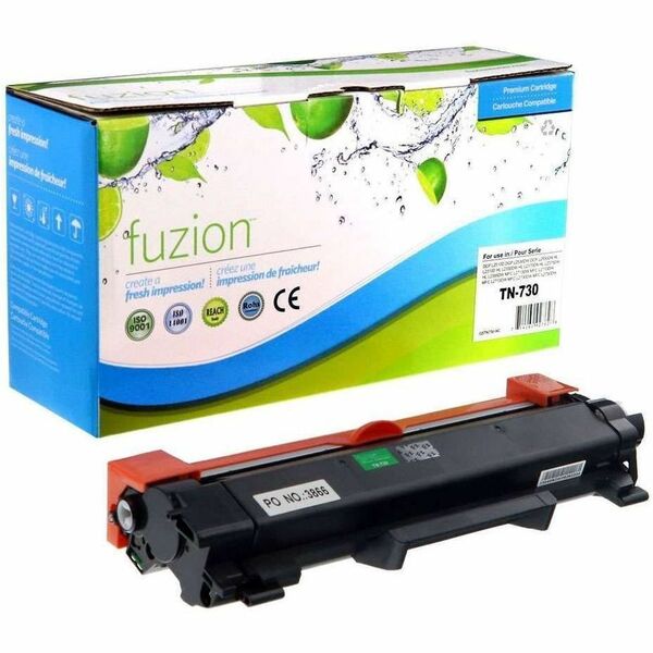 fuzion Compatible Toner High Yield for Brother TN730 - Black - Yield: 1200