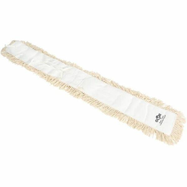 Globe Cotton Tie-On Dust Mop Head - 36"L X 5"W / White - 5" (127 mm) Width x 36" (914.40 mm) Length - Absorbent, 4-ply, Durable - Cotton Yarn, Polyester - White - 1 Each