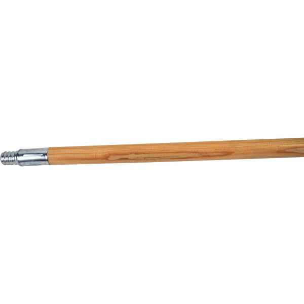 Globe 15/16" x 54" Threaded Metal-Tip Lacq Wood Handle - Metal, Lacquered Wood - 1 Each