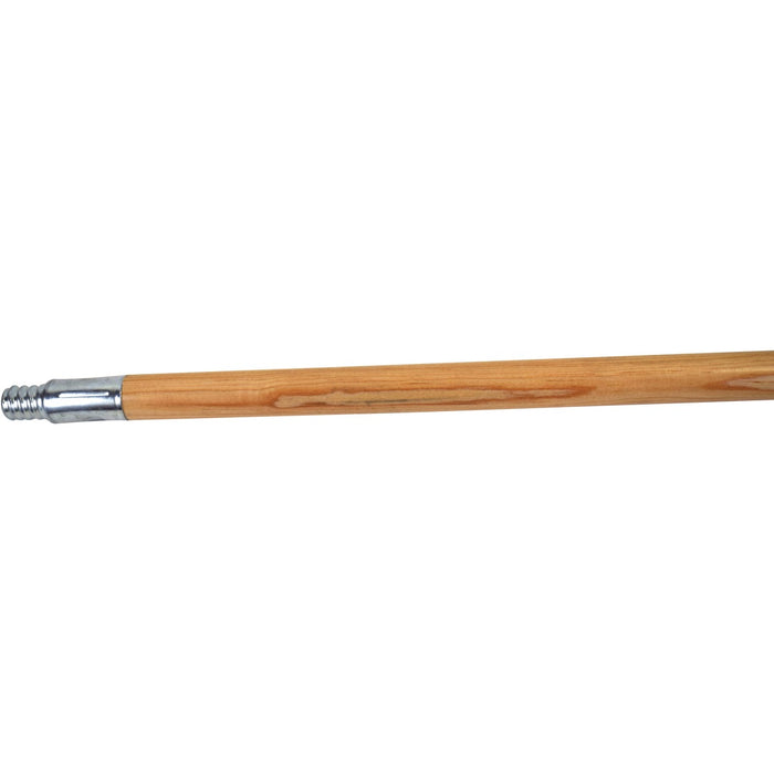 Globe 15/16" x 54" Threaded Metal-Tip Lacq Wood Handle - Metal, Lacquered Wood - 1 Each
