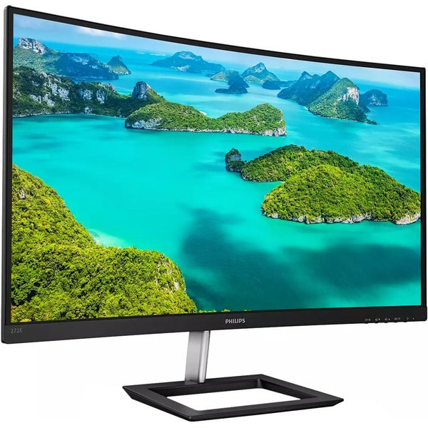 Philips 272E1CA 27" Class Full HD Curved Screen LCD Monitor - 16:9 - Textured Black - 27" Viewable - Vertical Alignment (VA) - WLED Backlight - 1920 x 1080 - 16.7 Million Colors - FreeSync - 250 cd/m² - 4 ms - GTG Refresh Rate - Speakers - HDMI - VGA
