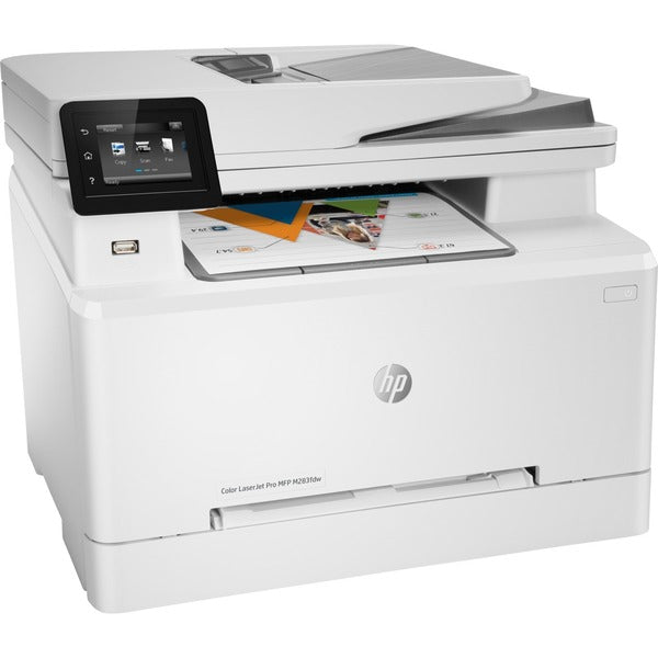 HP Laserjet Pro M283fdw Multifunction Colour Laser Printer - Copier/Fax/Printer/Scanner - 21 ppm Mono/21 ppm Color Print - 600 x 600 dpi Print - Automatic Duplex Print - Up to 40000 Pages Monthly - 251 sheets Input - Color Scanner - 1200 dpi Optical Scan