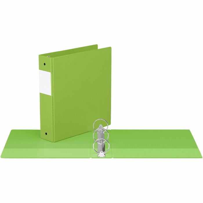 Davis Group Premium Economy, Round Ring, Binder, (Lime Green, 2") - 2" (50.80 mm) Binder Capacity - Letter - 8 1/2" (215.90 mm) x 11" (279.40 mm) Sheet Size - 400 Sheet Capacity - 3 x 2" (50.80 mm) Ring - Fastener: Round Ring - Pocket: 2, Inside Front & B