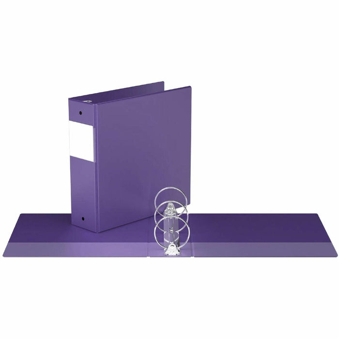 Davis Group Premium Economy, Round Ring, Binder, (Purple, 3") - 3" (76.20 mm) Binder Capacity - Letter - 8 1/2" (215.90 mm) x 11" (279.40 mm) Sheet Size - 600 Sheet Capacity - 3 x 3" (76.20 mm) Ring - Fastener: Round Ring - Pocket: 2, Inside Front & Back