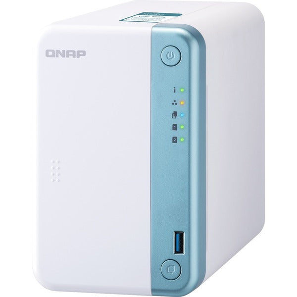 QNAP TS-251D-2G SAN/NAS Storage System - Intel Celeron J4005 Dual-core (2 Core) 2 GHz - 2 x HDD Supported - 0 x HDD Installed - 2 x SSD Supported - 0 x SSD Installed - 2 GB RAM DDR4 SDRAM - Serial ATA/600 Controller - RAID Supported - 0, 1, JBOD RAID Leve