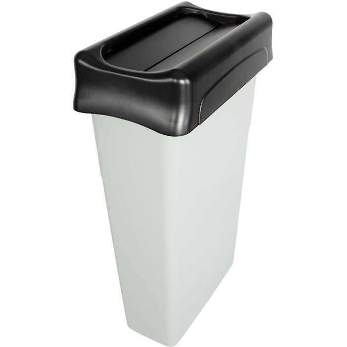 Globe Swing Lid For Slim Container - Rectangular - Black - 1 Each