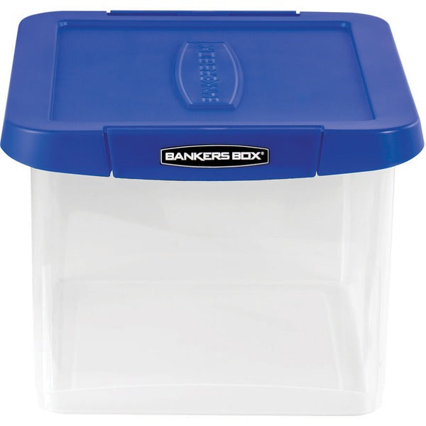 Bankers Box Storage Case - External Dimensions: 14" Width x 17.4" Depth x 10.5" Height - Media Size Supported: Letter 8.50" (215.90 mm) x 11" (279.40 mm), Legal 8.50" (215.90 mm) x 14" (355.60 mm) - Lid Lock Closure - Heavy Duty - Stackable - Plastic, Pol