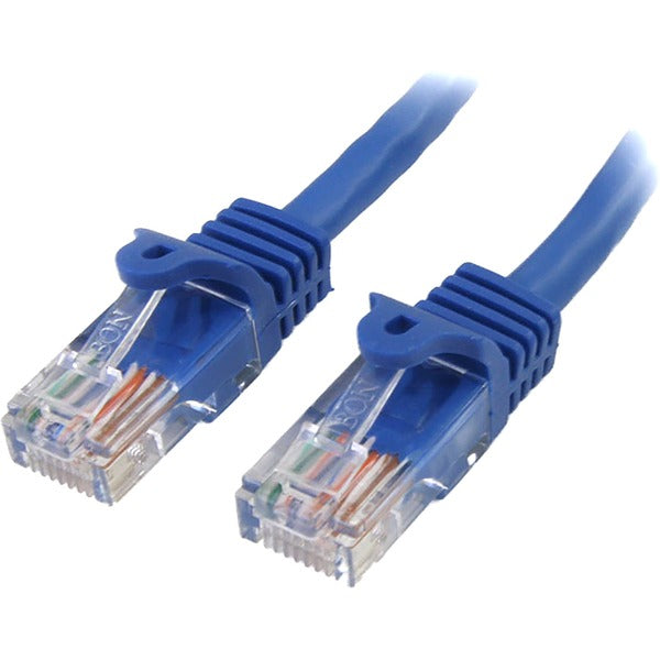 StarTech.com 7 ft Blue Snagless Cat5e UTP Patch Cable - Category 5e - 7 ft - 1 x RJ-45 Male - 1 x RJ-45 Male - Blue