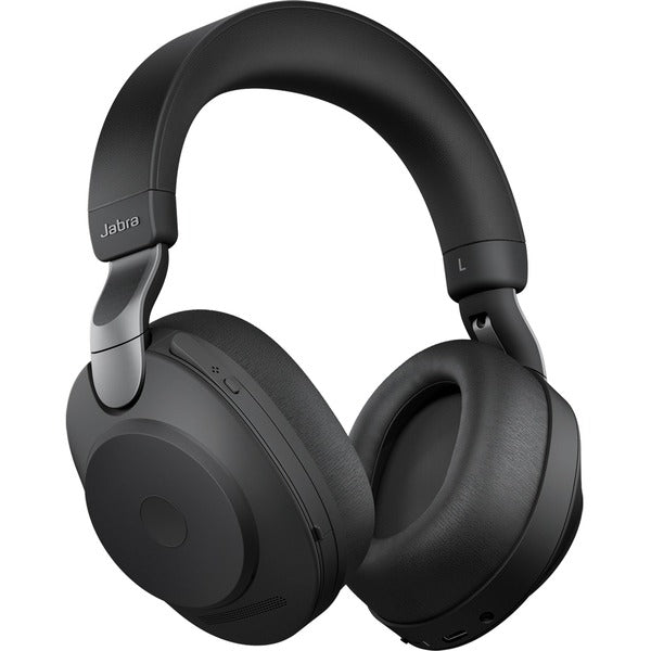 Jabra Evolve2 85 Wireless Headset - Stereo - Wireless - Bluetooth - 98.4 ft (30 m) - Over-the-head - Binaural - Supra-aural - Noise Canceling - Black