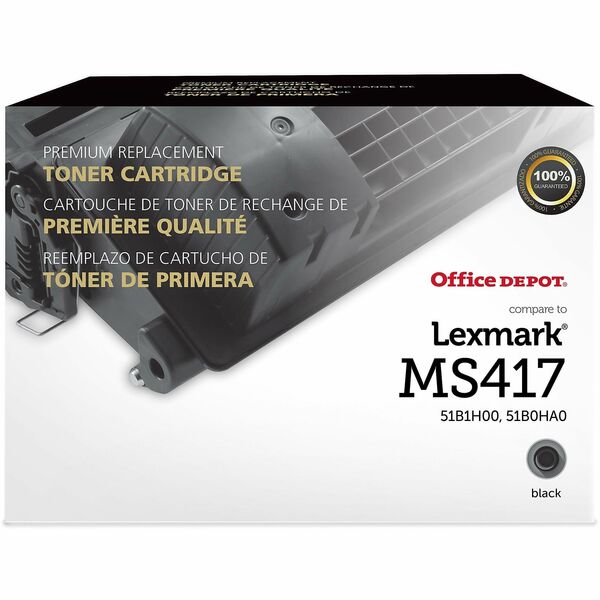 Office Depot 51B1H00/51B0HA0 Remanufactured High Yield Laser Toner Cartridge - Single Pack MS417 (MS417 (51B1H00, 51B0HA0)) - Black Each - 8500 Pages
