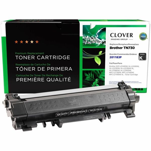 CIG Remanufactured Laser Toner Cartridge TN730 (Brother TN730) - Black - 1 Each - 1,200 Pages
