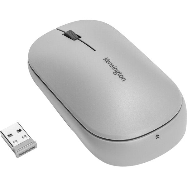Kensington SureTrack Dual Wireless Mouse - Optical - Wireless - Bluetooth/Radio Frequency - 2.40 GHz - Gray - USB 2.0 - 4000 dpi - Scroll Wheel - 3 Button(s) - Symmetrical - 1