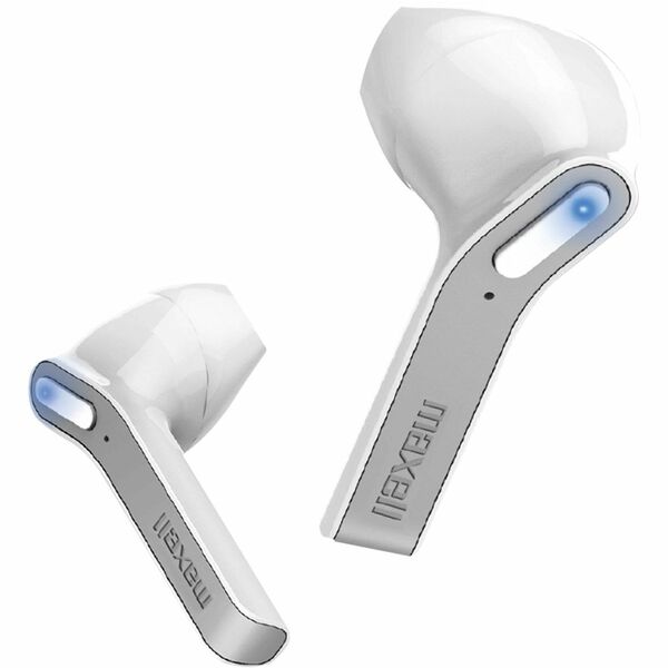 Maxell Mini Wireless Earbuds with Mic - Stereo - True Wireless - Bluetooth - Earbud - Binaural - In-ear - White