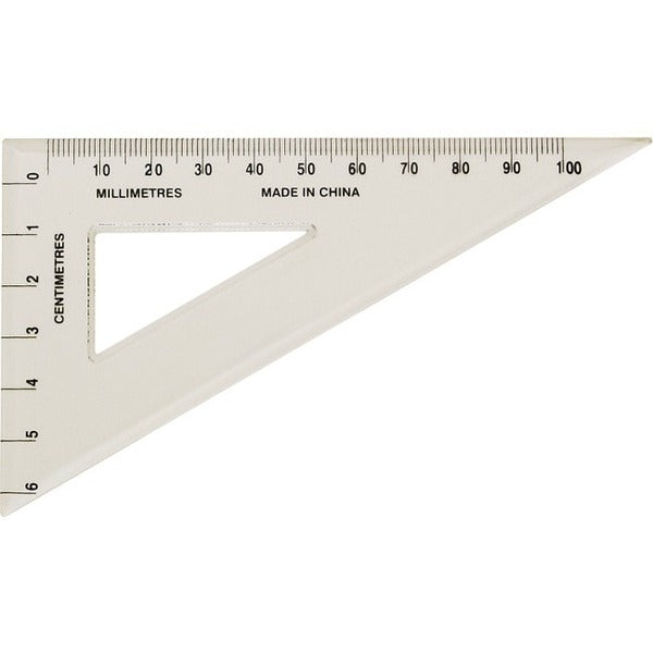 Acme United 30&deg; - 60&deg; Triangle - Bulk - Acrylic Plastic - Clear - 1 Each