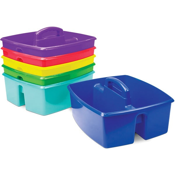 Storex Storage Caddy - 6.4" (161.92 mm) Height x 11" (279.40 mm) Width x 13" (330.20 mm) Depth - Assorted - Plastic - 1 Each