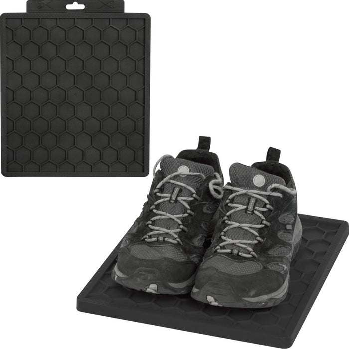 Merangue Black Colour Locker Boot Tray - 13" (329.95 mm) Length x 11" (279.91 mm) Width x 0.6" (14.99 mm) Height - Black - 1 Each