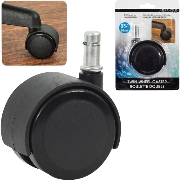 Merangue 2.5" 64mm Twin Wheel Caster - 2.50" (63.50 mm) Diameter - 75 lb (34019.43 g) Load Capacity - 1 Each