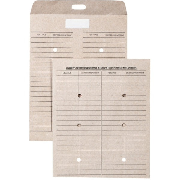 Supremex Reusable Inter-Department Envelope - Inter-department - #8 - 10" (254 mm) Width x 13" (330.20 mm) Length - 32 lb (14514.96 g) - Natural Kraft - 25 / Pack